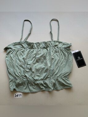 Volcom Glowing Up Cami Small Teal Tank Top New